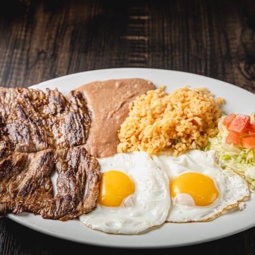 Steak & Eggs Plate.