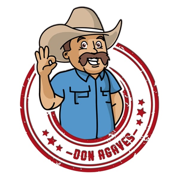 Cartoon man in a cowboy hat and blue shirt, with a mustache, making an "OK" sign.