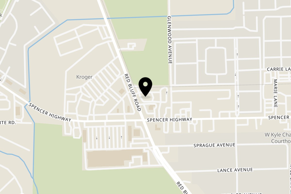 Map showing the location of Taqueria Los Agaves Red Bluff Rd on 5425 Red Bluff Rd in Pasadena