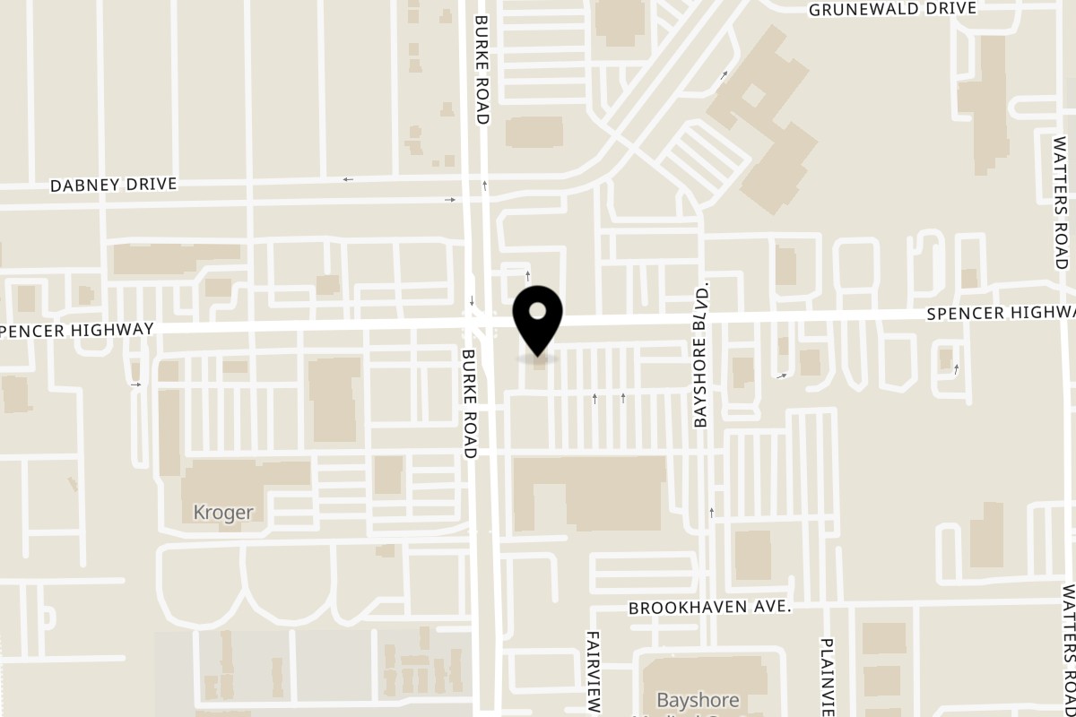 Map showing the location of Taqueria Los Agaves Spencer Hwy on 3834 Spencer Hwy in Pasadena